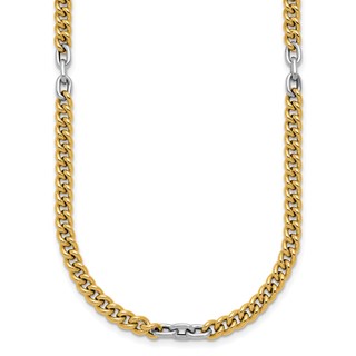 Leslie's 14K Two-tone Polished Link Necklace