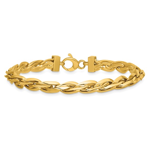 Leslie's 14K Polished Fancy Twisted Link Bracelet