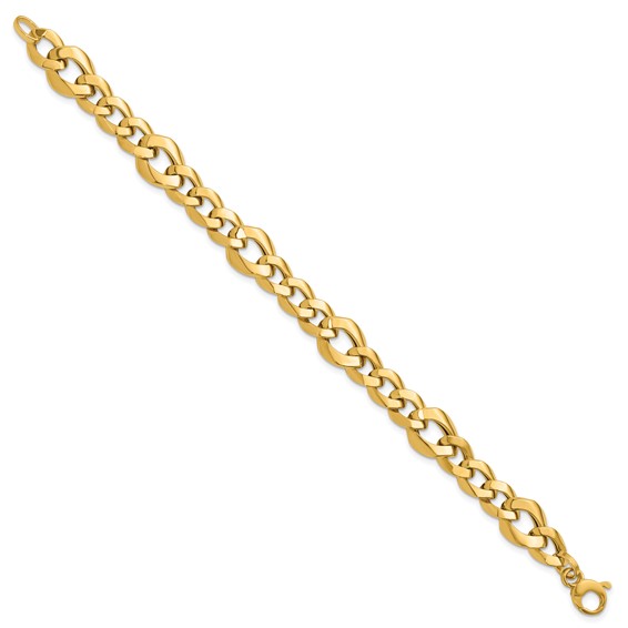 Leslie's 14K Polished Fancy Curb Link Bracelet