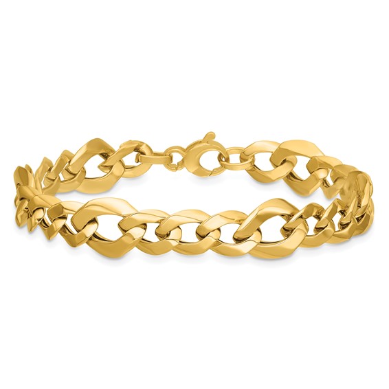 Leslie's 14K Polished Fancy Curb Link Bracelet