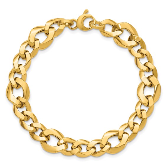 Leslie's 14K Polished Fancy Curb Link Bracelet