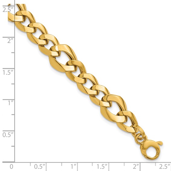 Leslie's 14K Polished Fancy Curb Link Bracelet