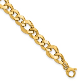 Leslie's 14K Polished Fancy Curb Link Bracelet