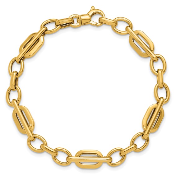 Leslie's 14K Polished Fancy Link Bracelet