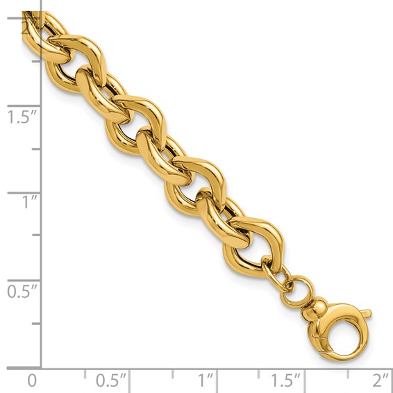 Leslie's 14K Polished Fancy Link with .5in ext. Bracelet
