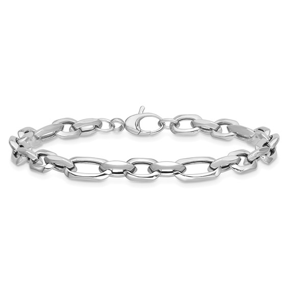 Leslie's 14K White Gold Polished Link Bracelet