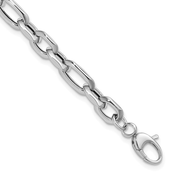Leslie's 14K White Gold Polished Link Bracelet