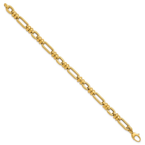 Leslie's 14K Polished and Twisted Fancy Link Bracelet