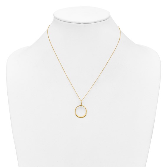 Leslie's 14K Polished Circles Pendant Necklace