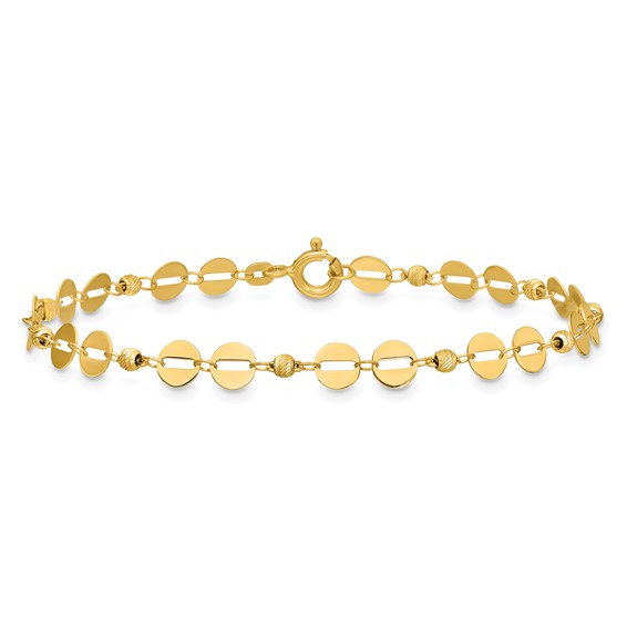 Leslie's 14K Polished Fancy Link Bracelet