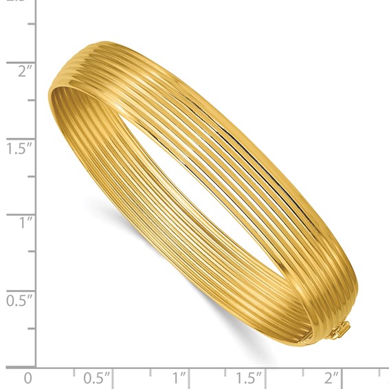 Leslie's 14K Polished Grooved Flexible Bangle