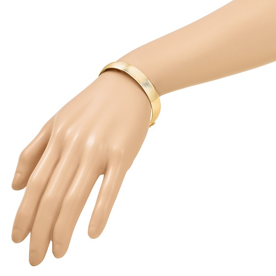 Leslie's 14K Polished Grooved Flexible Bangle