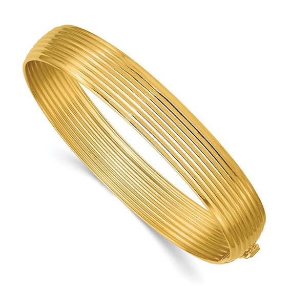 Leslie's 14K Polished Grooved Flexible Bangle