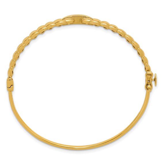 Leslie's 14K Polished Fancy Hinged Bangle