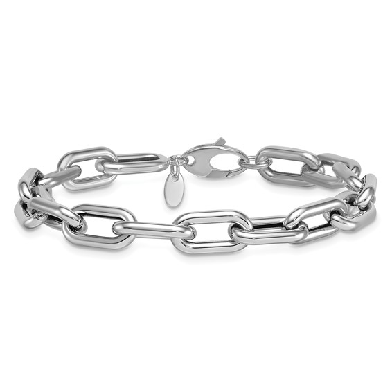 Leslie's 14K White Gold Polished Fancy Link Bracelet