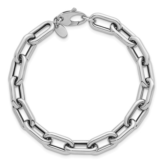 Leslie's 14K White Gold Polished Fancy Link Bracelet