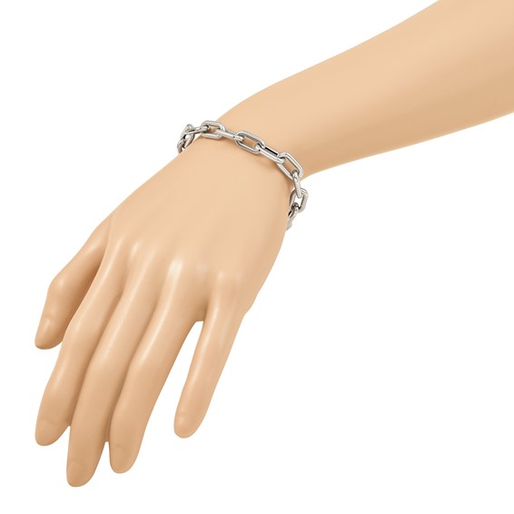 Leslie's 14K White Gold Polished Fancy Link Bracelet