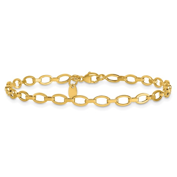 Leslie's 14K Polished Fancy Link Bracelet