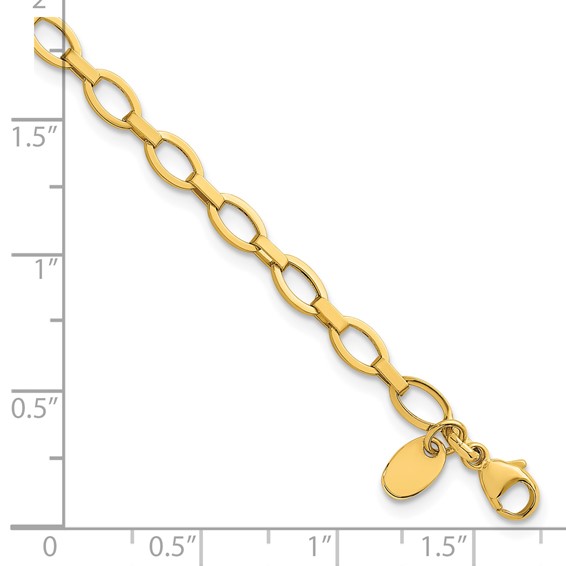 Leslie's 14K Polished Fancy Link Bracelet