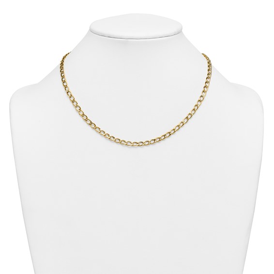 Leslie's 14K Polished Circle Push Clasp Fancy Link Necklace