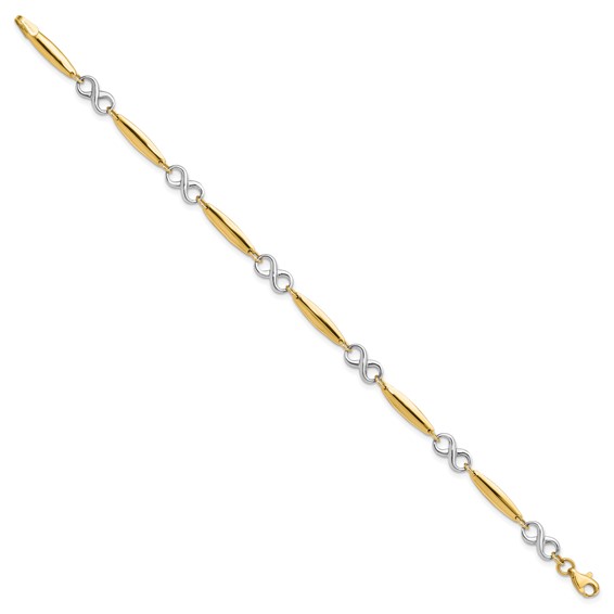 Leslie's 14K Two-tone Polished Bracelet