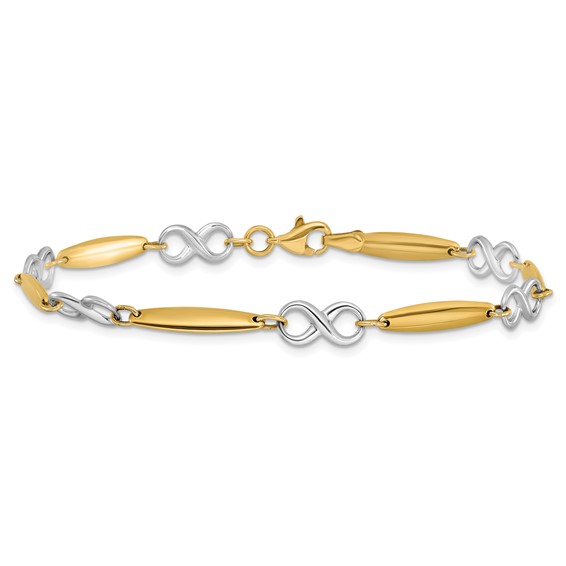 Leslie's 14K Two-tone Polished Bracelet