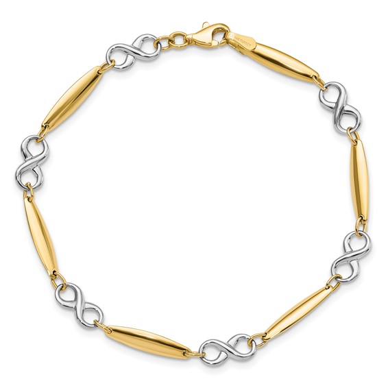 Leslie's 14K Two-tone Polished Bracelet