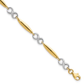 Leslie's 14K Two-tone Polished Bracelet