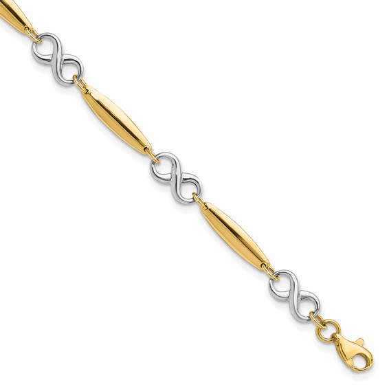 Leslie's 14K Two-tone Polished Bracelet
