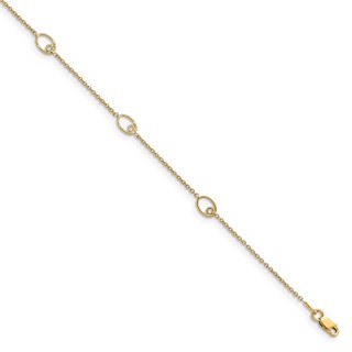 Leslie's 14K Polished w/1in ext. Anklet