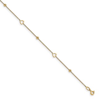 Leslie's Gold Heart Station Anklets