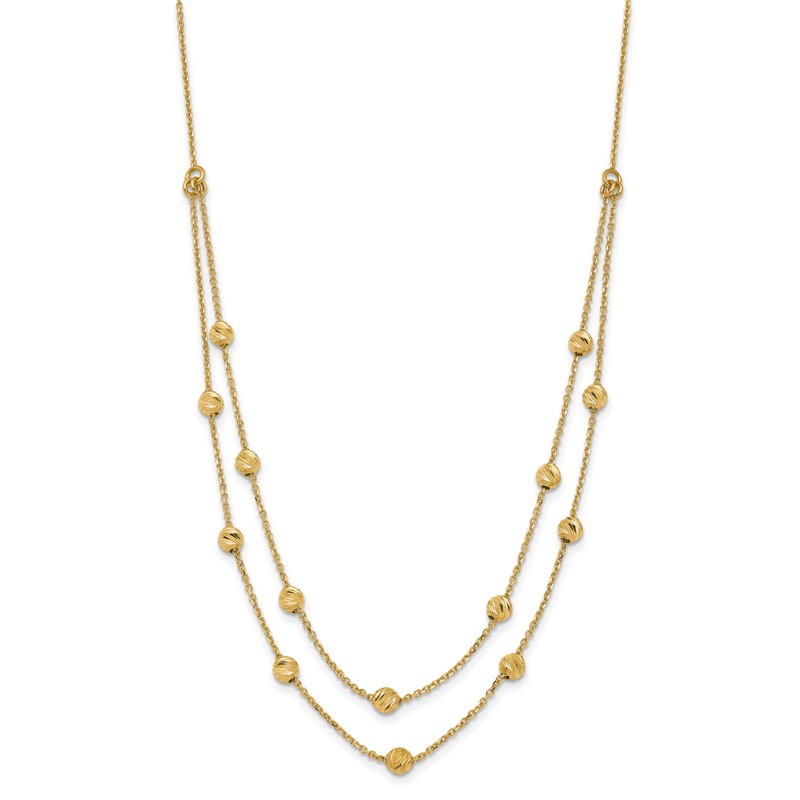 14K D/C Beaded Necklace