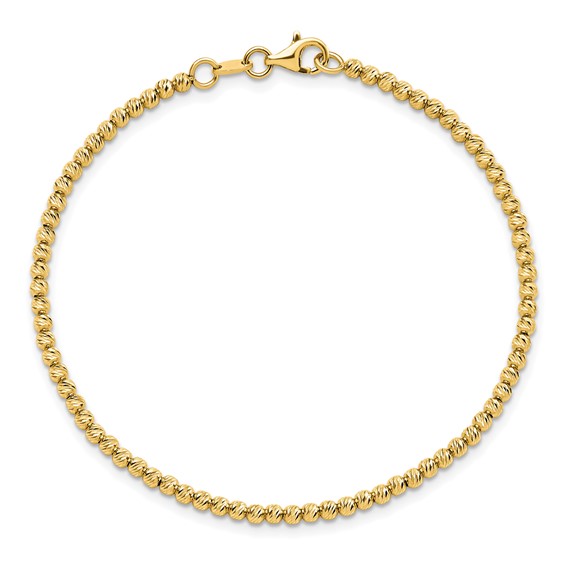 Leslie's Gold Beaded Link Bracelet
