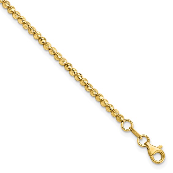 Leslie's Gold Beaded Link Bracelet