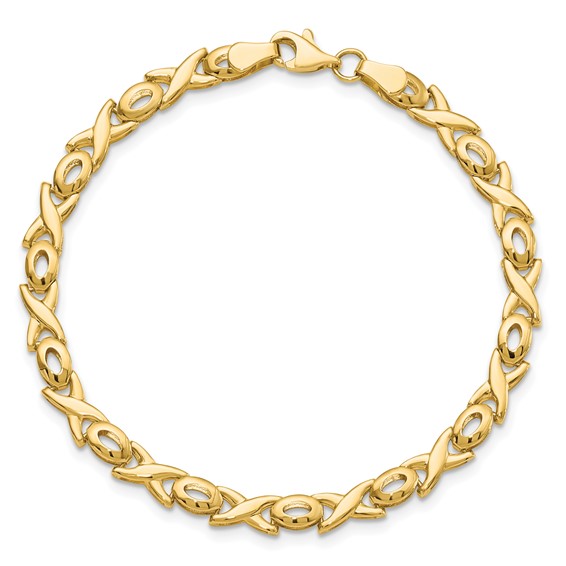 Leslie's 14K Polished XOXO Bracelet