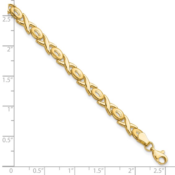Leslie's 14K Polished XOXO Bracelet