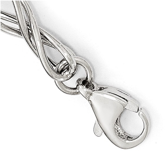 Leslie's 14K White Gold Polished Fancy Link Bracelet