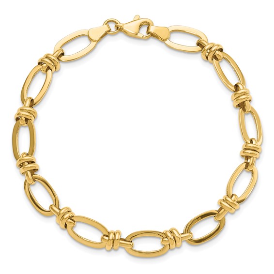 Leslie's 14K Polished Fancy Link Bracelet
