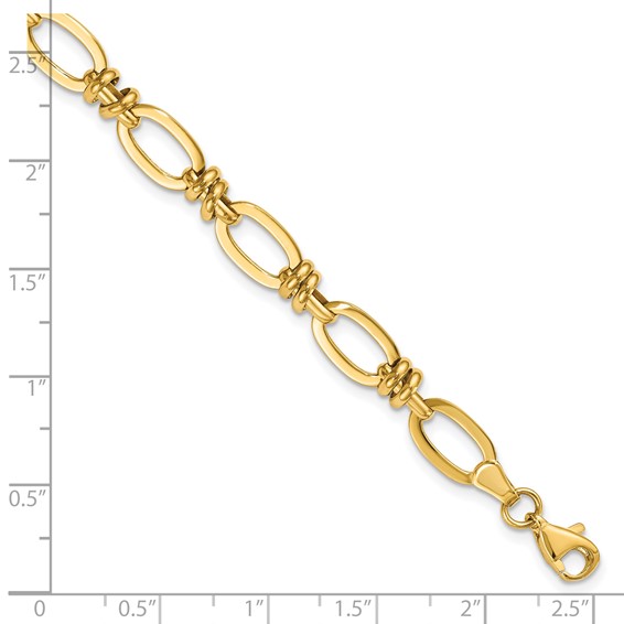 Leslie's 14K Polished Fancy Link Bracelet
