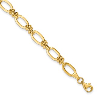 Leslie's 14K Polished Fancy Link Bracelet