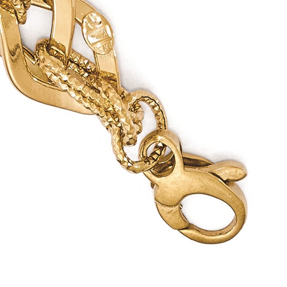 Leslie's 14K Yellow and White Gold Polished D/C Bracelet