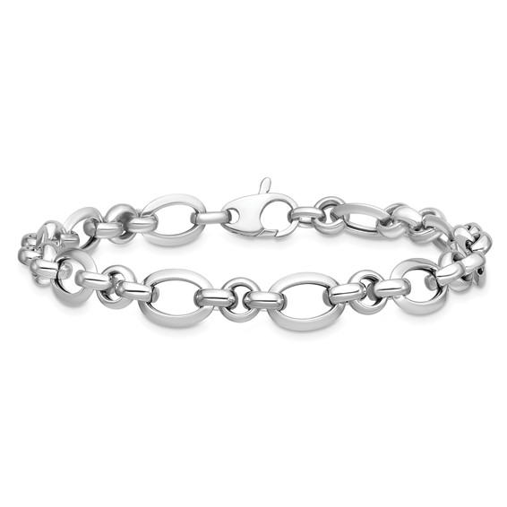 Leslie's 14K White Gold Polished Bracelet