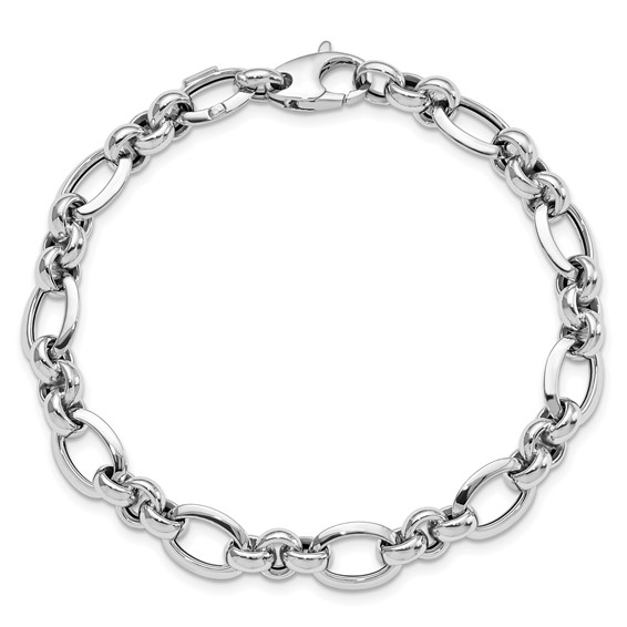 Leslie's 14K White Gold Polished Bracelet