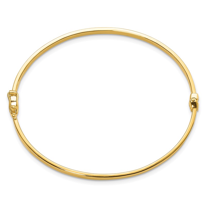 14K Polished Hinged Bangle