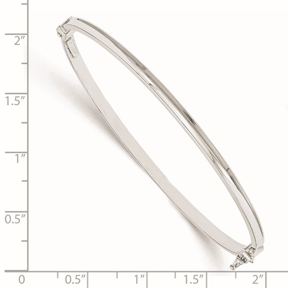 Leslie's 14K White Gold Polished Hinged Bangle