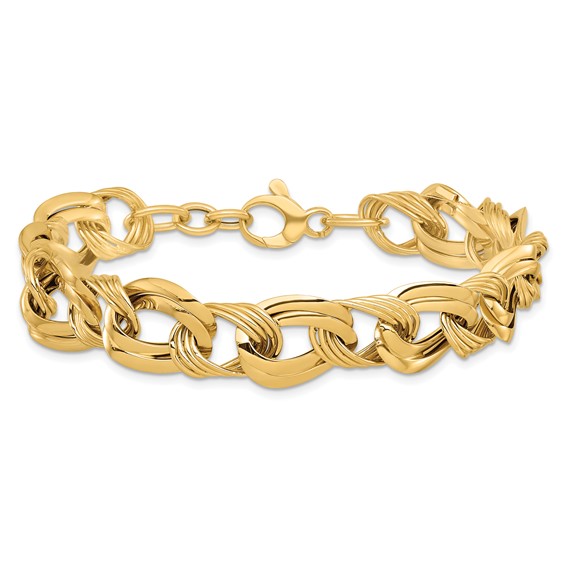 Leslie's 14K Polished Fancy Link Bracelet