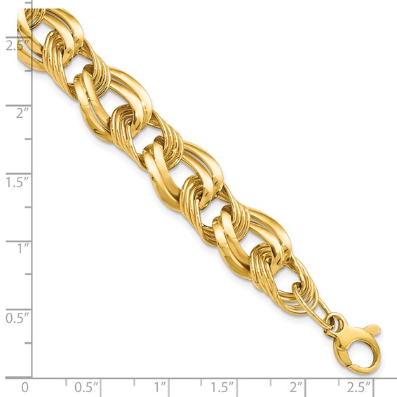 Leslie's 14K Polished Fancy Link Bracelet