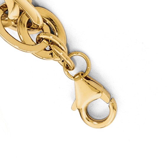 Leslie's 14K Polished Fancy Link .75in ext. Bracelet