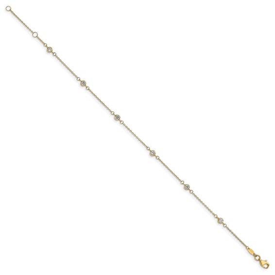 Leslie's Gold CZ Anklet