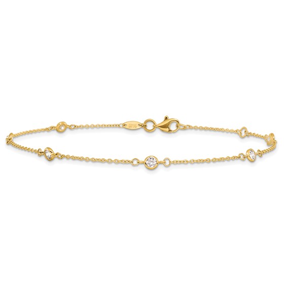 Leslie's Gold CZ Anklet
